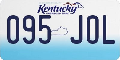KY license plate 095JOL