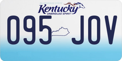 KY license plate 095JOV