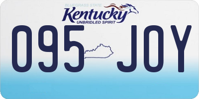 KY license plate 095JOY