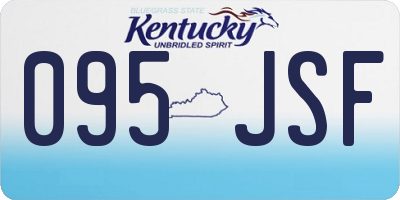 KY license plate 095JSF