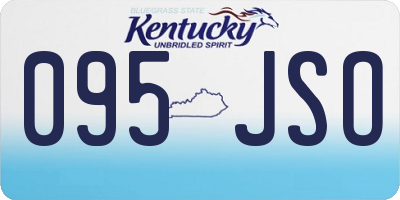 KY license plate 095JSO