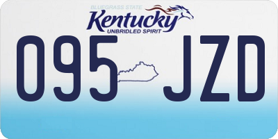 KY license plate 095JZD