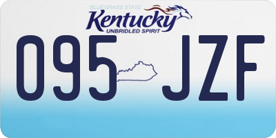 KY license plate 095JZF