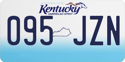 KY license plate 095JZN
