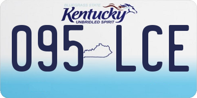 KY license plate 095LCE