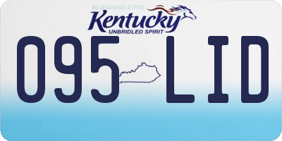 KY license plate 095LID