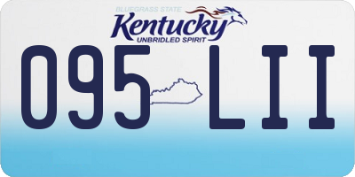 KY license plate 095LII