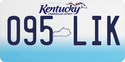 KY license plate 095LIK