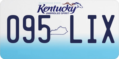 KY license plate 095LIX