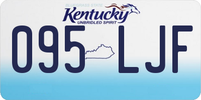 KY license plate 095LJF