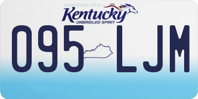 KY license plate 095LJM