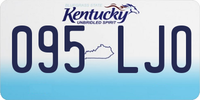 KY license plate 095LJO