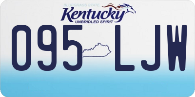 KY license plate 095LJW