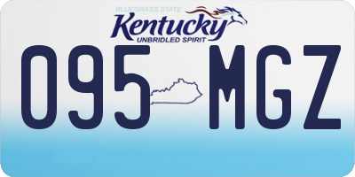 KY license plate 095MGZ