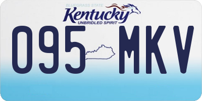 KY license plate 095MKV