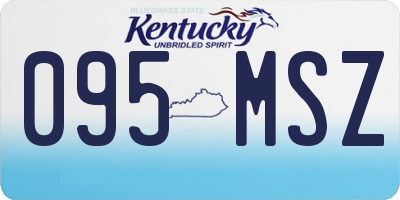 KY license plate 095MSZ