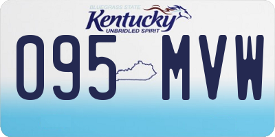 KY license plate 095MVW