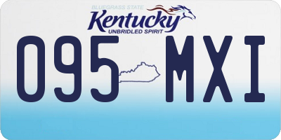 KY license plate 095MXI
