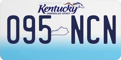 KY license plate 095NCN