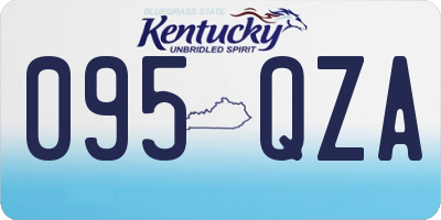 KY license plate 095QZA