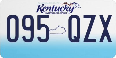 KY license plate 095QZX