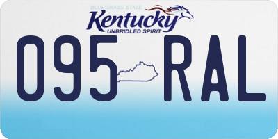 KY license plate 095RAL