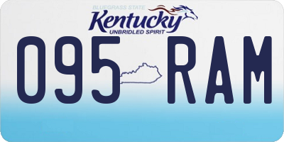 KY license plate 095RAM