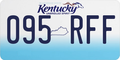 KY license plate 095RFF