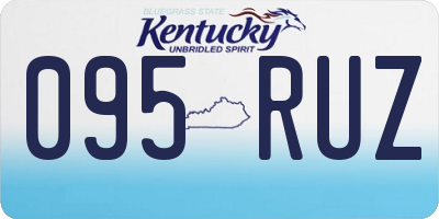 KY license plate 095RUZ