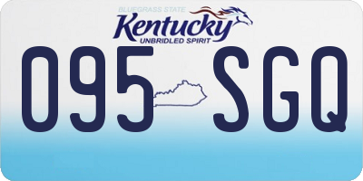 KY license plate 095SGQ