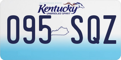 KY license plate 095SQZ