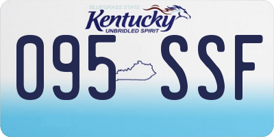 KY license plate 095SSF