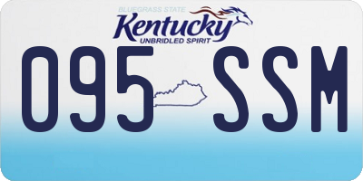 KY license plate 095SSM