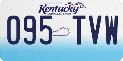 KY license plate 095TVW