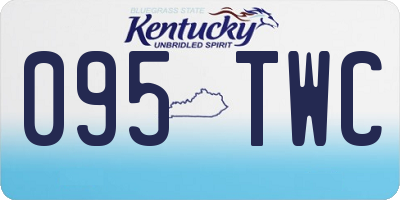 KY license plate 095TWC