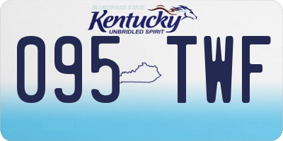 KY license plate 095TWF