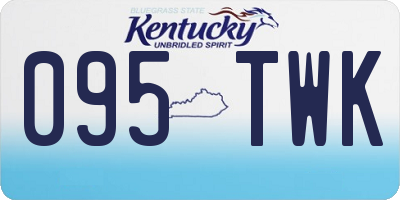 KY license plate 095TWK