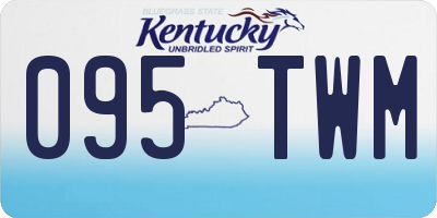 KY license plate 095TWM