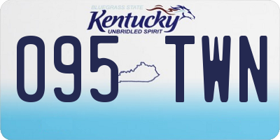 KY license plate 095TWN