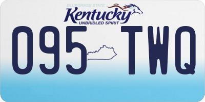 KY license plate 095TWQ