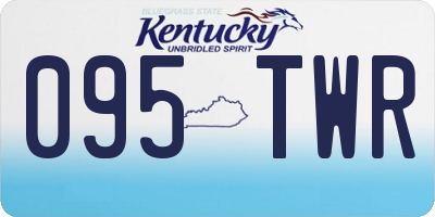 KY license plate 095TWR