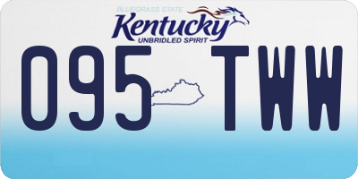 KY license plate 095TWW