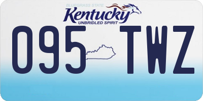 KY license plate 095TWZ