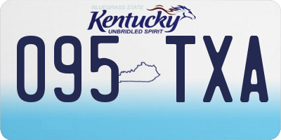 KY license plate 095TXA