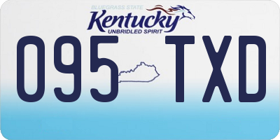 KY license plate 095TXD