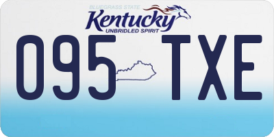 KY license plate 095TXE