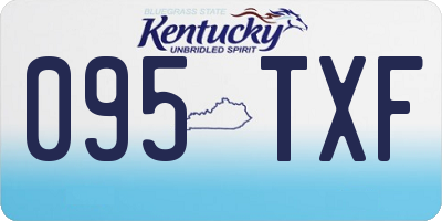 KY license plate 095TXF