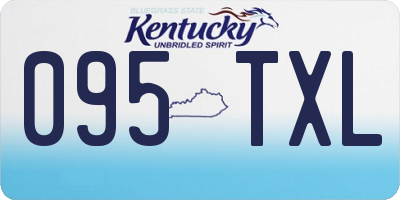 KY license plate 095TXL