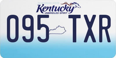 KY license plate 095TXR