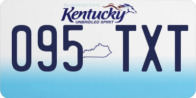 KY license plate 095TXT
